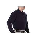 Mens L / S, Nvy Cttn Polo w / sleeve Pkt, Small