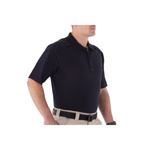 Short Sleeve Navy Cotton Polo