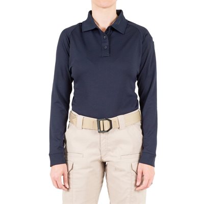 Wmns Performance L / S Nvy Cttn Polo w / Pkt, XSmall