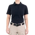 Women's Short Sleeve Navy Cotton Polo No Pkt