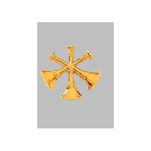 Insignia, 3 Bugle Cutout Gold