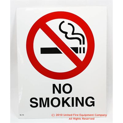 Sign,Vinyl,No Smoking,8x10