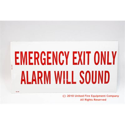 Sign,Vinyl,Exit / Alarm,12x6