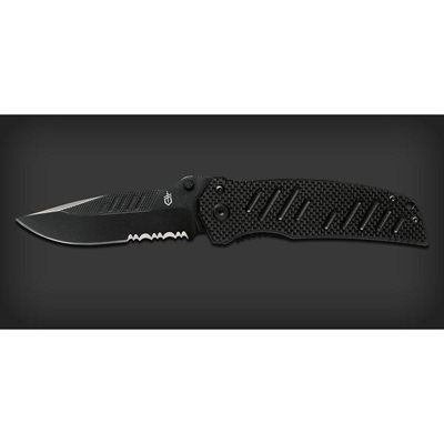 Knife,Swagger,Drop Pt,Serrated