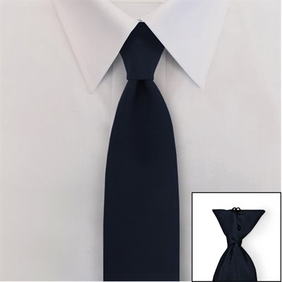 Tie. Long,Clip On, Navy